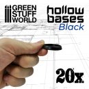 Green Stuff World - Hollow Plastic Bases - BLACK 32mm