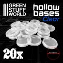 Green Stuff World - Hollow Plastic Bases - TRANSPARENT 32mm