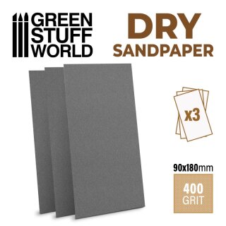 SandPaper 180x90mm - DRY 400 grit