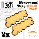Green Stuff World - MDF Movement Trays 25mm x 10 - SLIM-FIT
