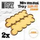 Green Stuff World - MDF Movement Trays 25mm x 10 - SLIM-FIT