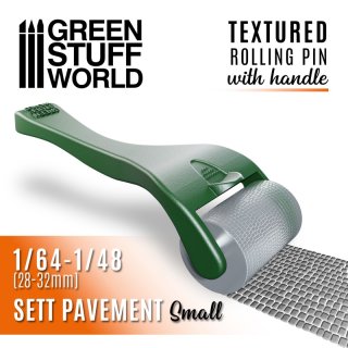 Green Stuff World - Rolling pin with Handle - Sett Pavement Small