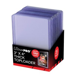 Ultra Pro - Toploader - 3&quot; X 4&quot; Super Thick 100PT (25 pieces)