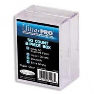 Ultra Pro - 2-Piece Storage Box - for 50 Cards - Clear (2 Boxes)