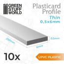 uPVC Plasticard - Thin 0.50mm x 6mm
