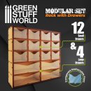 Green Stuff World - MDF Vertical rack with Drawers