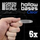 Green Stuff World - Hollow Plastic Bases -TRANSPARENT - Oval 60x35mm