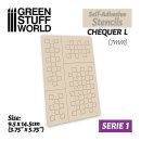 Green Stuff World - Self-adhesive stencils - Chequer L - 7mm