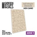 Green Stuff World - Self-adhesive stencils - Hex Camo