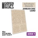 Green Stuff World - Self-adhesive stencils - Ambush Disc Camo