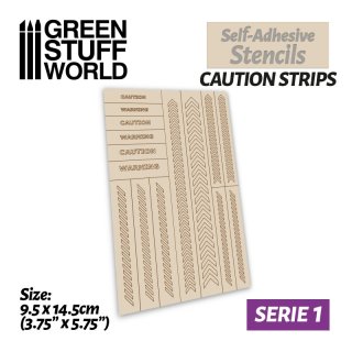 Green Stuff World - Self-adhesive stencils - Caution Strips