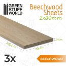 Beechwood sheet 2x80x250mm
