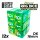 12x D6 16mm Dice - Clear Green/Yellow