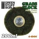 Green Stuff World - Static Grass Flock 4-6mm - DARK GREEN MARSH - 200 ml
