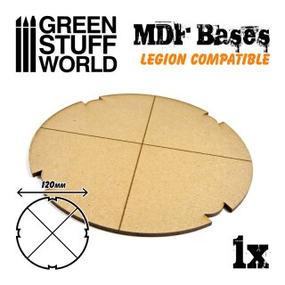 Green Stuff World - MDF Bases - Round 120 mm (Legion)
