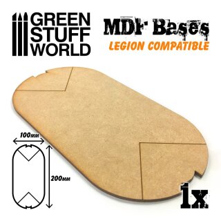 Green Stuff World - MDF Bases - Oval Pill 100x200 mm (Legion)