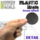 Green Stuff World - Plastic Bases - Round 60mm BLACK