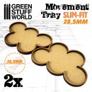Green Stuff World - MDF Movement Trays 28,5mm x5 - SLIM-FIT