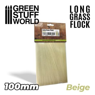 Green Stuff World - Long Grass Flock 100mm - Beige