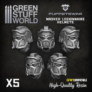 Green Stuff World - Masked Legionnaire helmets