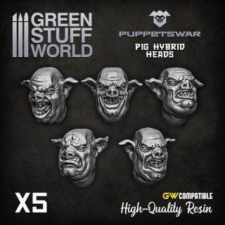 Green Stuff World - Pig Hybrid Heads