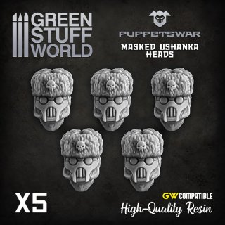 Green Stuff World - Masked Ushanka heads