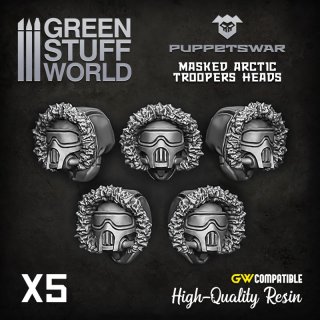 Green Stuff World - Masked Arctic Troopers heads