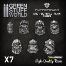 Green Stuff World - Orc Football Team heads