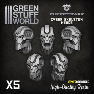 Green Stuff World - Cyber Skeleton Heads