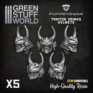 Green Stuff World - Loyal Daimyo Helmets 2