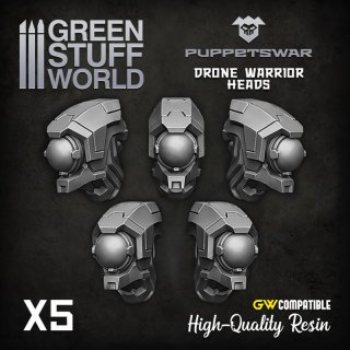Green Stuff World - Drone Warrior Heads