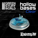 Green Stuff World - Hollow Plastic Bases -TRANSPARENT - Oval 90x52mm