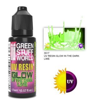 Green Stuff World - UV RESIN 17ml LIME - Glow in the Dark