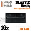 Green Stuff World - Plastic Rectangular Bases 25x50mm
