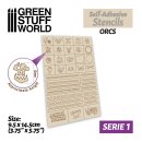 Green Stuff World - Self-adhesive stencils - Orcs