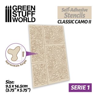 Self-adhesive stencils - Classic Camo 2