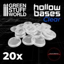 Green Stuff World - Transparent Hollow Plastic Bases - ROUND 28,5mm