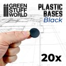 Green Stuff World - Plastic Bases - Round 28.5mm BLACK