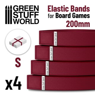 Elastic Bands for Board Games 200mm - Pack x4