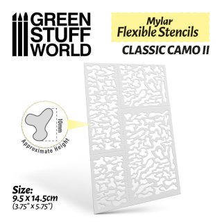 Green Stuff World - Flexible Stencils - Classic Camo 2 (10mm aprox.)