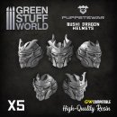 Green Stuff World - Bushi Dragon Helmets