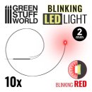 Green Stuff World - BLINKING LEDs - RED – 2mm