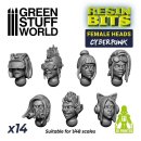Green Stuff World - Female Heads CYBERPUNK