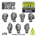 Green Stuff World - Female Heads BIONIC
