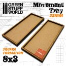 Green Stuff World - MDF Movement Trays 25mm 8x3