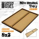 Green Stuff World - MDF Movement Trays 25mm 8x3