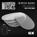 Green Stuff World - Acrylic Bases - Oval Pill 90x52mm CLEAR