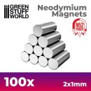Green Stuff World - Neodymium Magnets 2x1mm - 100 units (N52)