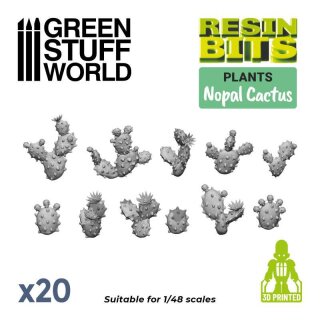 Green Stuff World - 3D printed set - Nopal Cactus