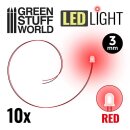 Green Stuff World - Red LED Lights - 3mm